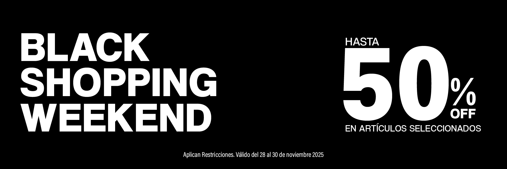 AMERICAN LOOK BLACK SHOPPING WEEKEND